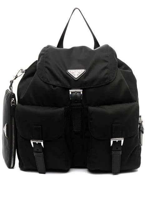 prada black velvet backpack|Prada re nylon medium backpack.